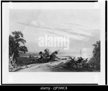 Le premier navire - peint par Joshua Shaw ; gravé par J. Sartain. Banque D'Images