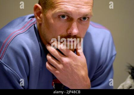 Oleksandr Usyk à l'hôtel Shangri-la à Jeddah, Arabie Saoudite. Date de la photo: Lundi 15 août 2022. Banque D'Images