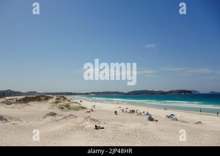 Dunes de sable à forte Beach. Cabo Frio, Rio de Janeiro, Brésil. Banque D'Images