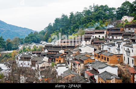 Vieux village de montagne à Lishui, Zhejiang Provice Banque D'Images