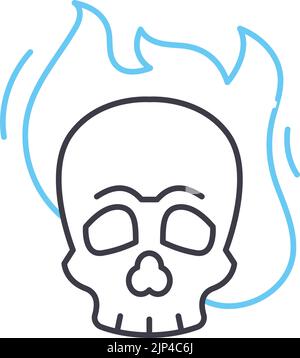 icône de ligne osseuse, symbole de contour, illustration vectorielle, signe de concept Illustration de Vecteur