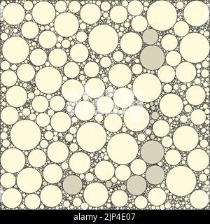 Les cercles de couleur décoratifs abstraits de différentes tailles et couleurs sont placés de façon aléatoire dans l'arrière-plan du motif de forme ronde Banque D'Images