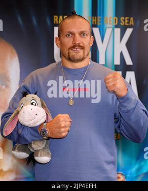 Oleksandr Usyk à l'hôtel Shangri-la à Jeddah, Arabie Saoudite. Date de la photo: Lundi 15 août 2022. Banque D'Images