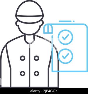 meilleure icône de ligne de service, symbole de contour, illustration vectorielle, signe de concept Illustration de Vecteur