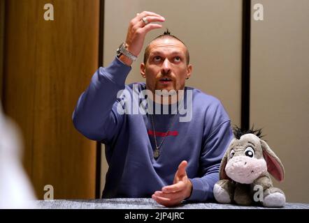 Oleksandr Usyk à l'hôtel Shangri-la à Jeddah, Arabie Saoudite. Date de la photo: Lundi 15 août 2022. Banque D'Images