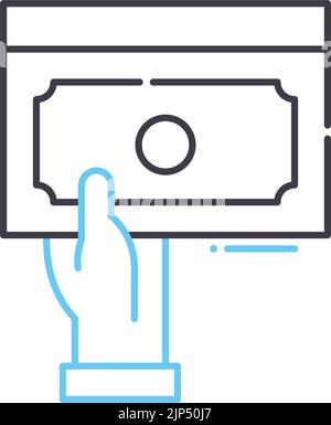 icône de ligne de compensation, symbole de contour, illustration vectorielle, signe de concept Illustration de Vecteur