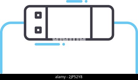 icône de ligne de diode, symbole de contour, illustration vectorielle, signe de concept Illustration de Vecteur