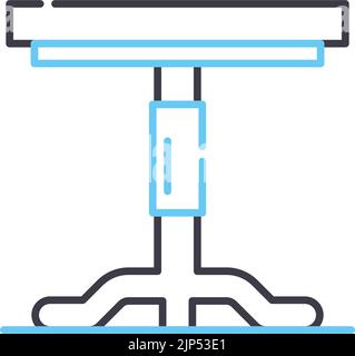 icône de ligne de tableau de champ, symbole de contour, illustration vectorielle, signe de concept Illustration de Vecteur