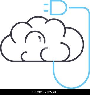 icône de ligne de pensée complexe, symbole de contour, illustration vectorielle, signe de concept Illustration de Vecteur