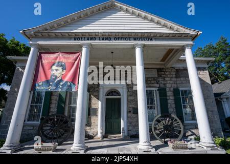 Batavia, NY - 29 juillet. 2022 : le musée Holland Land Office est un site historique national. Batavia est dans le comté de Genesee et est considéré comme le lieu de naissance Banque D'Images