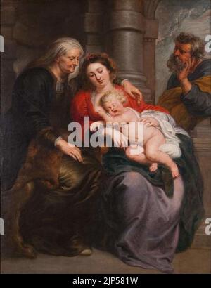 La Sainte famille avec Sainte-Anne par Peter Paul Rubens, (culture) Banque D'Images