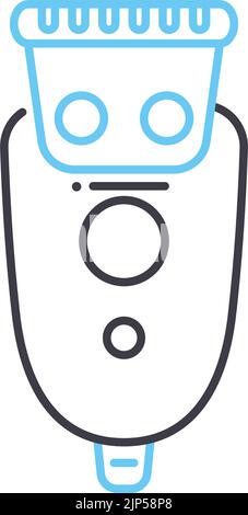 icône de ligne de coupe électrique, symbole de contour, illustration vectorielle, signe de concept Illustration de Vecteur