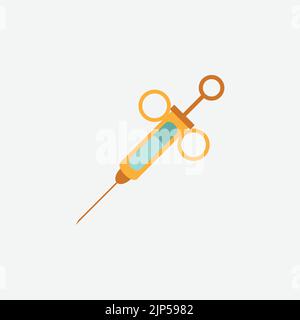 Icône de la seringue chirurgicale. Style vintage Illustration de Vecteur