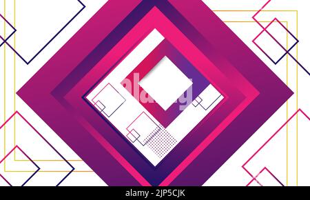 Motif abstrait avec carrés violets sur fond blanc Illustration de Vecteur