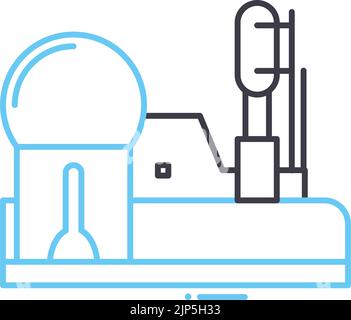 icône de ligne de colonie distante, symbole de contour, illustration vectorielle, signe de concept Illustration de Vecteur