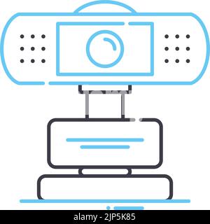 icône de ligne de came, symbole de contour, illustration vectorielle, signe de concept Illustration de Vecteur