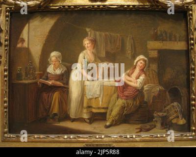 La Launresse, attribuée à Marie Marc Antoine Bilcoq (1755-1838) - Banque D'Images