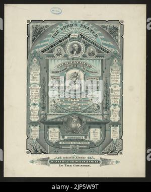 La prière du Seigneur et les dix Commandements - Rode & Brand, Engravers, N.Y. Banque D'Images
