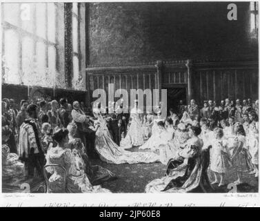 Le mariage de la princesse Marie de Cambridge et le Prince Teck. 1866 Banque D'Images