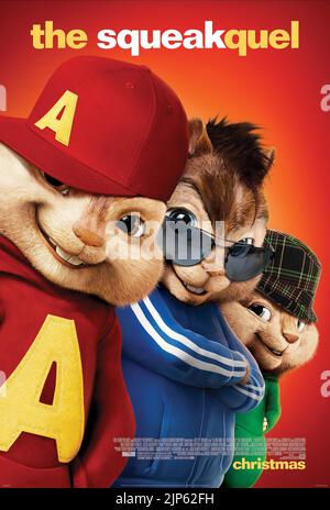 ALVIN, SIMON, Théodore, ALVIN ET LES CHIPMUNKS : LA SQUEAKQUEL, 2009 Banque D'Images