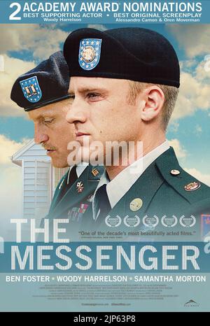 WOODY HARRELSON, Ben Foster, de l'affiche de la MESSENGER, 2009 Banque D'Images