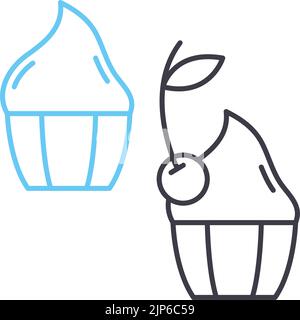 icône de la ligne de confiserie, symbole de contour, illustration vectorielle, signe de concept Illustration de Vecteur