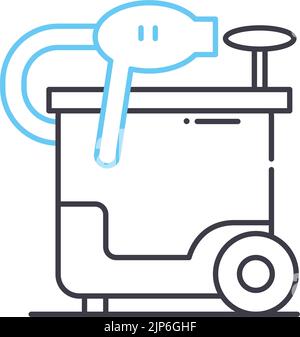 dessin de l'icône de ligne de tube de stockage, symbole de contour, illustration de vecteur, signe de concept Illustration de Vecteur