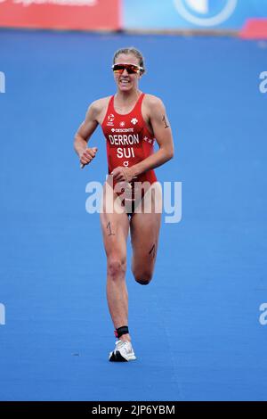 Julie Derron (SUI) termine sur les femmes de triathlon lors des Championnats d'Europe 2022 sur 12 août 2022 à Munchen, Allemagne photo par SCS/Soenar Chamid/AFLO (PAYS-BAS OUT) Banque D'Images