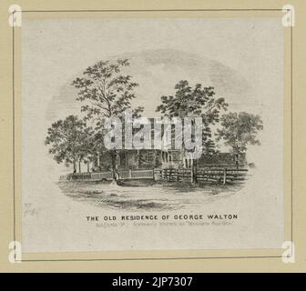 L'ancienne résidence de George Walton, Augusta GA, anciennement connue sous le nom de Meadow Garden Banque D'Images