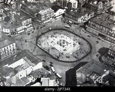 La place Omonia à Athènes, 1932 Banque D'Images