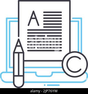 icône de ligne d'illustration en copie, symbole de contour, illustration vectorielle, signe de concept Illustration de Vecteur