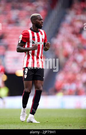 BILBAO, ESPAGNE - AOÛT 15 : Inaki Williams du club d'athlétisme s'occupe du match de la Liga Santander entre le club d'athlétisme et le RCD Mallorca sur 15 août 2022 à San Mames à Bilbao, Espagne. Credit: Ricardo Larreina/AFLO/Alay Live News Banque D'Images