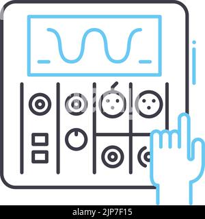 icône de ligne de synthèse additive, symbole de contour, illustration vectorielle, signe de concept Illustration de Vecteur