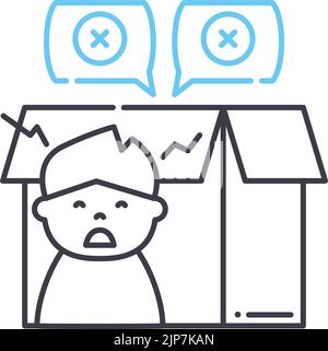 icône de ligne de plainte, symbole de contour, illustration vectorielle, signe de concept Illustration de Vecteur