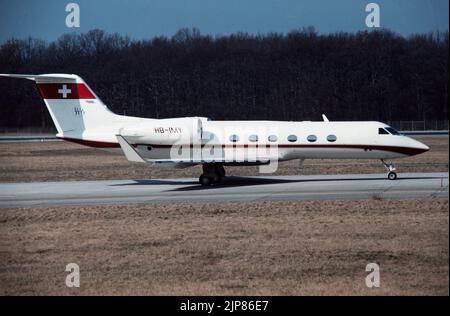 A Gulfstream Aerospace, Grumman, Gulfstream G-IV, entreprise, privé, Corporate, Executive, Jet, enregistré en Suisse sous le nom de HB-IMY. Banque D'Images