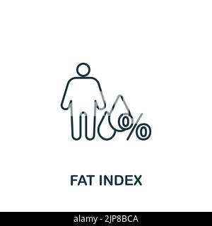 Icône d'index de graisse. Line simple Healthy Lifestyle icône pour les modèles, la conception Web et les infographies Illustration de Vecteur