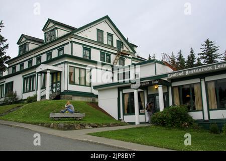 Haines est un lieu désigné par recensement situé à Haines Borough, en Alaska, aux États-Unis. Il se trouve dans la partie nord du Panhandle de l'Alaska, près de Glacier Banque D'Images