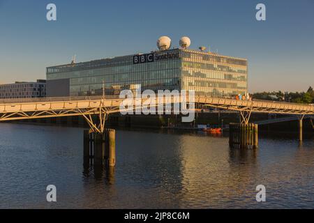 BBC Scotland siège sur les rives de la rivière Clyde à Glasgow, en Écosse Banque D'Images