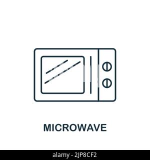 Icône micro-ondes. Icône Line simple pour les modèles, la conception Web et les infographies Illustration de Vecteur