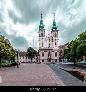 Szent Anna Saint Anne une paroisse catholique romaine sur la place Batthyany, Budapest, Hongrie Banque D'Images