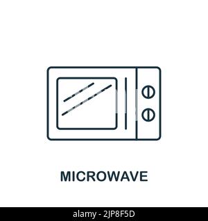 Icône micro-ondes. Icône Line simple pour les modèles, la conception Web et les infographies Illustration de Vecteur