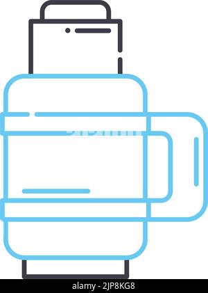 icône de la ligne de la fiole, symbole du contour, illustration du vecteur, signe du concept Illustration de Vecteur