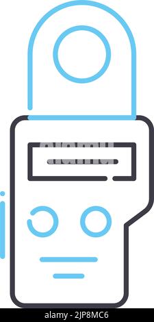 icône de la ligne du compteur lumineux, symbole de contour, illustration vectorielle, signe de concept Illustration de Vecteur