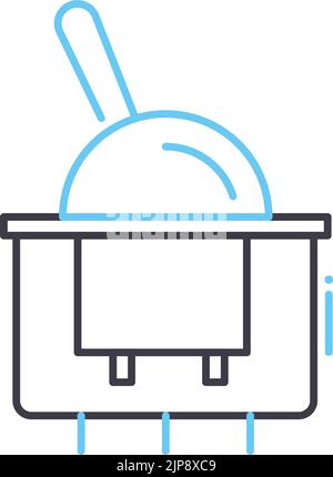 activer/désactiver l'icône de ligne de commutation, le symbole de contour, l'illustration vectorielle, le signe de concept Illustration de Vecteur