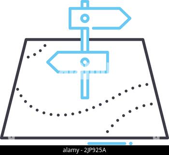 icône de ligne de signalisation routière, symbole de contour, illustration vectorielle, signe concept Illustration de Vecteur