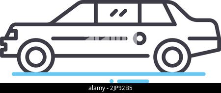 icône de ligne de voiture présidentielle, symbole de contour, illustration vectorielle, signe de concept Illustration de Vecteur