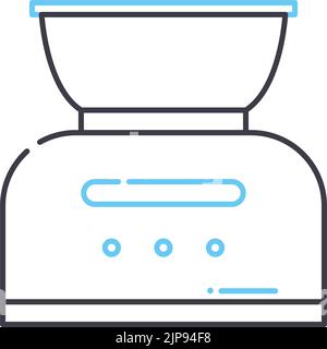 icône de ligne de balance de cuisine, symbole de contour, illustration vectorielle, signe de concept Illustration de Vecteur