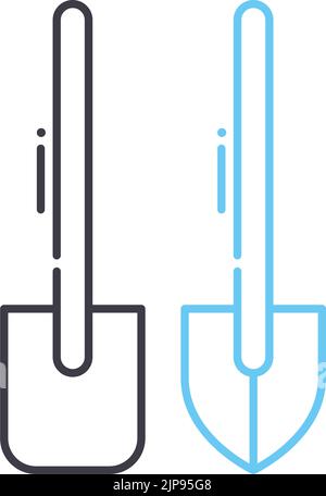 icône de ligne en v, symbole de contour, illustration vectorielle, signe de concept Illustration de Vecteur