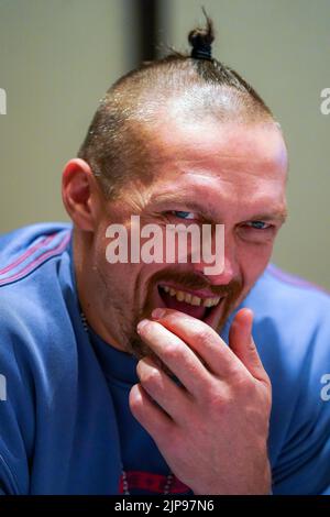 Oleksandr Usyk à l'hôtel Shangri-la à Jeddah, Arabie Saoudite. Date de la photo: Lundi 15 août 2022. Banque D'Images