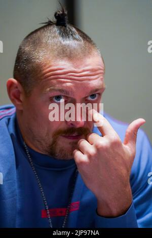 Oleksandr Usyk à l'hôtel Shangri-la à Jeddah, Arabie Saoudite. Date de la photo: Lundi 15 août 2022. Banque D'Images